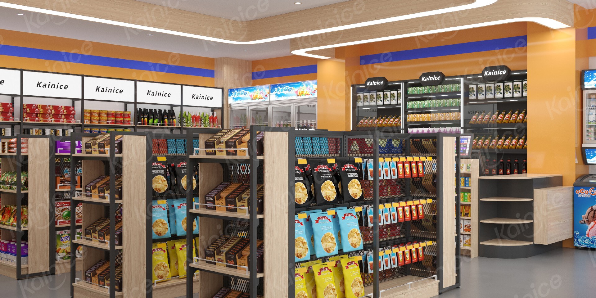 Gondola Shelving Displays Rack